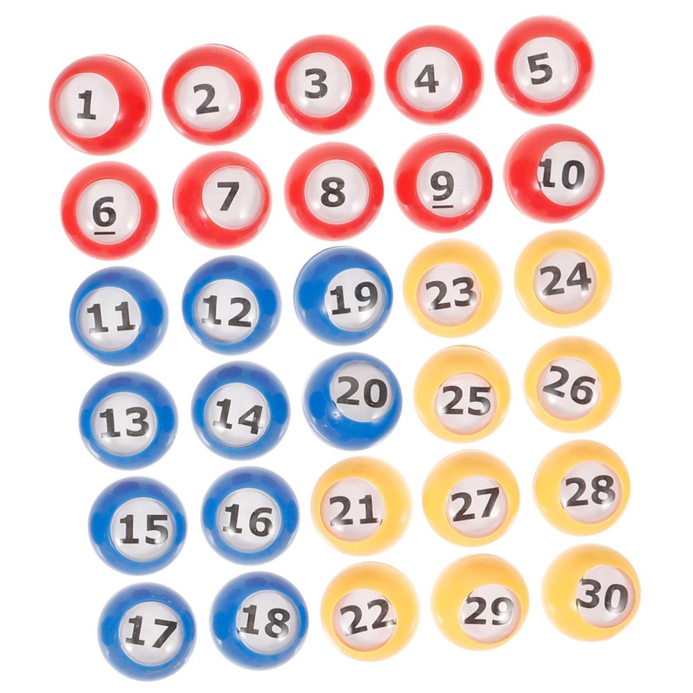 BESPORTBLE 30pcs Raffle Drawing Balls Hollow Bingo Balls for Party Games Bright Plastic Sphere