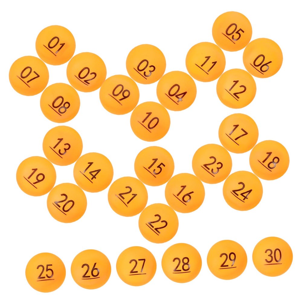 Unomor 30pcs Numbered Raffle Balls Plastic Lottery Game Balls for Party Games Home Entertainment Raffle Drawings Fun Activity Supplies