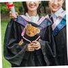 BESTOYARD Plush Bear Graduation Costume Set with Hat and Shawl Doll Outfit for Graduation Ceremonies Keepsakes and Celebrating Achievements view 4