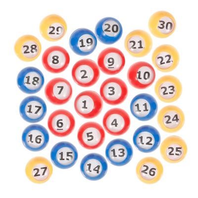 GALPADA 30pcs Strong Bingo Balls Numbered Game Balls for Parties Celebrations Events Easy to Find