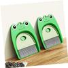 ULDIGI Small Broom and Dustpan Set Mini Cleaning Tools Push Broom Dustpan Boy Girl's Cleaning Set Adorable Frog Shape view 2