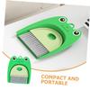 ULDIGI Small Broom and Dustpan Set Mini Cleaning Tools Push Broom Dustpan Boy Girl's Cleaning Set Adorable Frog Shape view 4