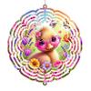3D Wind Spinner, Decorative Garden Hanging Art with Duck Design, Floral Pattern, 12 inch Round view 1