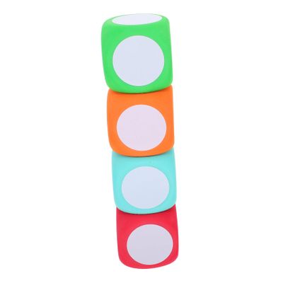 Toddmomy 4pcs Blank Dry Erase Foam Dice 6cm Classroom Teaching Tools for Boys and Girls Multipurpose DIY Math Activity Blocks for Educational Games