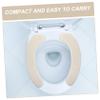 1 Pair Toilet Seat Cushion Pads Adhesive Cover for All Seasons Soft and Washable Toilet Seat Accessories Lightweight and Portable for Travel view 3