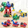 Eohemeral 6-in-1 Dinosaur Transforming Robot Toys Set,STEM Toy Combine Dinosaur Transform into Robot,Party Birthday Educational Gifts for Kids Age 3 4 5 6 7 8 9 10 Years Old Boys Girls view 1