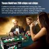 Poker Chips 200 Set, Texas Holdem Game Pieces, Wear-Resistant Tokens, Multi-Functional Professional Accessory for Craps Home Parties Travel Entertainment, Competitive Play view 2