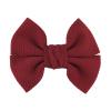 10Pcs/Lot 4.5" Large Waffle Fabric Hair Bows for Girls Popular Sweet Fashion Accessories Bowknot Boutique Head Wear(Wine red,Without Clip) view 1