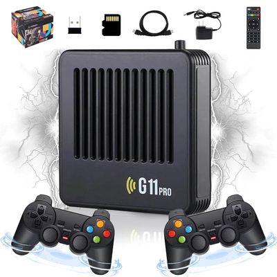 G11 Pro Game Box Game Stick,Built-in 44000 Games,50 Emulators,4k HDMI Retro Video Game Console with 2.4g Wireless Controllers,Portable Plug and Play Gaming Console,Gift for Men,Husband (128G)