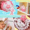 3D Printed Dragon Egg Pink, 12in Cherry Blossom Dragon Decor, Flexible Articulated Animals Fidget Toy for Kids Girls Sakura Decor view 2