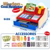 maysida Rechargeable Wooden Cash Register for Kids, Pretend Play Calculator Cash Register Toys with Scanner, Play Money&Credit Card, Play Cash Register, Toddler Boys Girls Age 2-4 4-8 view 3