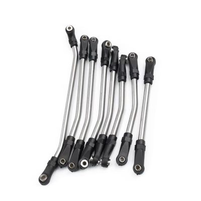 Rc Connecting Rod Tie Rod for Element for Enduro 1/10 8Pcs Stainless Suspension Linkage Steering Link Rod Set RC Car Parts and Accessories Upgrades Replacement Use