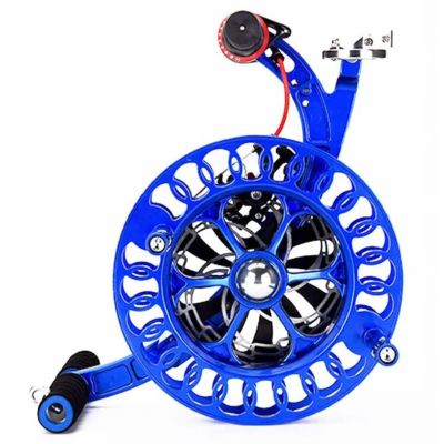 ZMZDDM Kite Flying Tool, String Wheel,Line Winder Grip,Large Single Line Kite Flying,Labor Saving Kite String Reel Winder for Adult(Blue,26cm)