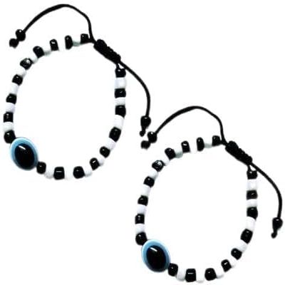 Beautiful Baby Evil Eye Najariya Black and White Baby Najariya with Evil Eye Symbol(1 Pair)