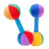 Hohopeti 2pcs Baby Grip Dumbbell Toy for Infants 3-6 Months Cloth Baby Rattle Grip Training Dumbbells Soft Plaything for Early Education and Motor Skills Development view 1