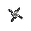 ScYWdLi Metal 3 4 Blade Tail Rotor Set Compatible with 470 Class Helicopter 13.5mm Taill Boom(4 Blade Holder) view 1