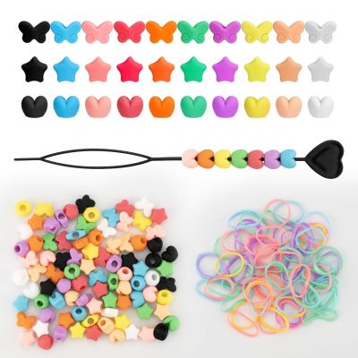 COZYISLE 90PCS Silicone Hair Beads for Braids - Ultimate Soft Hair Beads Kit for Kids Girls with Bead Threader, Bands & Storage Case | Tangle-Free & Comfy