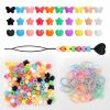 COZYISLE 90PCS Silicone Hair Beads for Braids - Ultimate Soft Hair Beads Kit for Kids Girls with Bead Threader, Bands & Storage Case | Tangle-Free & Comfy view 1