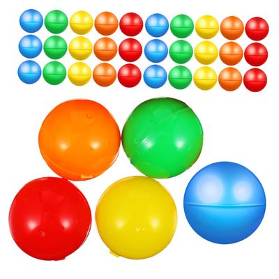 Milisten 100pcs Raffle Drawing Balls Plastic Hollow Game Balls Party Prize Capsules for Raffle Boys and Girls Table Games Entertainment