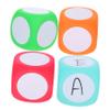 Abaodam 4pcs Erasable Foam Dice for Classroom 6CM Blank Dry Erase Cubes DIY Teaching Props for Math Activities Number Recognition Learning Games view 1