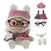 17cm Doll Clothes for Labubu 5-Piece Set, Accessories Suit Designer Outfit with Glasses, Girl Cute Clothes for Dress up Unique Style,Compatible with LBB 5.91-6.7inch Dolls as Accessories Only view 2