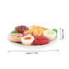 Abaodam Realistic Steak Broccoli Egg Sandwich with Tiny Dish Dollhouse Kitchen Accessories for Creative Play Imaginative Storytelling view 2