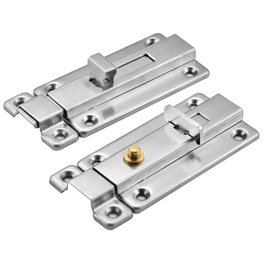 2/3/4 Inch Stainless Steel Sliding Door Bolt Spring Latch Lock For Cupboard Cabinet Box Window Safety DIY Furniture Hardware 1Pcs(2 inch)
