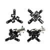 ScYWdLi Metal 3 4 Blade Tail Rotor Set Compatible with Trex450 450 Class Helicopter EC135 Bell206 Align450 Pro 450L 480 Heli(4 Blade Holder) view 2