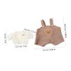 JUMPLAWN 2 Sets Bear Sweater Jumpsuit for Plush Dolls Soft Doll Outfits for Playdates and Collectible Display view 2