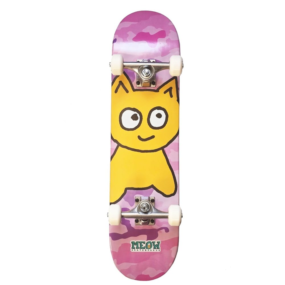 Meow Big Cat Pink Camo Complete 7.25 Kids Size Complete Complete Product