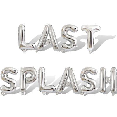 10Pcs Silver Last Splash Letter Balloons 16in Foil Balloon Decorations Party Decor Silver Letter Balloons Last Splash Party Supplies