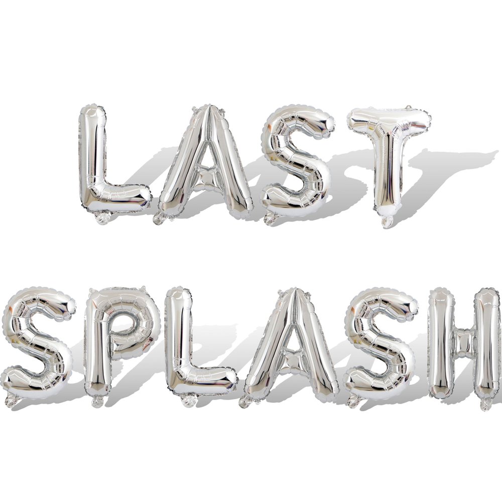 10Pcs Silver Last Splash Letter Balloons 16in Foil Balloon Decorations Party Decor Silver Letter Balloons Last Splash Party Supplies