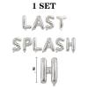 10Pcs Silver Last Splash Letter Balloons 16in Foil Balloon Decorations Party Decor Silver Letter Balloons Last Splash Party Supplies view 2