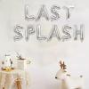 10Pcs Silver Last Splash Letter Balloons 16in Foil Balloon Decorations Party Decor Silver Letter Balloons Last Splash Party Supplies view 3