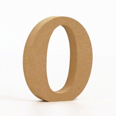 10CM High-Density Solid Pine Fiberboard Alphabet Ornaments, Number and Symbol Wooden Crafts, Natural Wood Color DIY Creative Letters for Home Decor (Letter O)