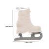 UPKOCH 8pairs Mini Roller Skates for Dolls Cute Durable Skating Shoes Accessory for Dollhouse Decor and Boy Girl Playtime Includes White and Pink view 2