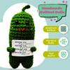 Funny Pickle Crochet Gift with "Behind You All Your Memories" Card, Emotional Support Pickle Plush, Cute Memorial Gift for Women Wife Girlfriend Sister, Birthday Valentine Graduation Keepsake view 3