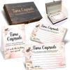 Baby Time Capsule Box for 1st Birthday  Set of 50 Wishes Cards & Keepsake Gift Box  First Birthday Party Games & Decorations (Fairy Garden Design) -A03 view 1