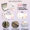 Baby Time Capsule Box for 1st Birthday  Set of 50 Wishes Cards & Keepsake Gift Box  First Birthday Party Games & Decorations (Fairy Garden Design) -A03 view 2