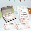 Baby Time Capsule Box for 1st Birthday  Set of 50 Wishes Cards & Keepsake Gift Box  First Birthday Party Games & Decorations (Fairy Garden Design) -A03 view 3