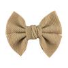 10Pcs/Lot 4.5" Large Waffle Fabric Hair Bows for Girls Popular Sweet Fashion Accessories Bowknot Boutique Head Wear(Khaki,Without Clip) view 1