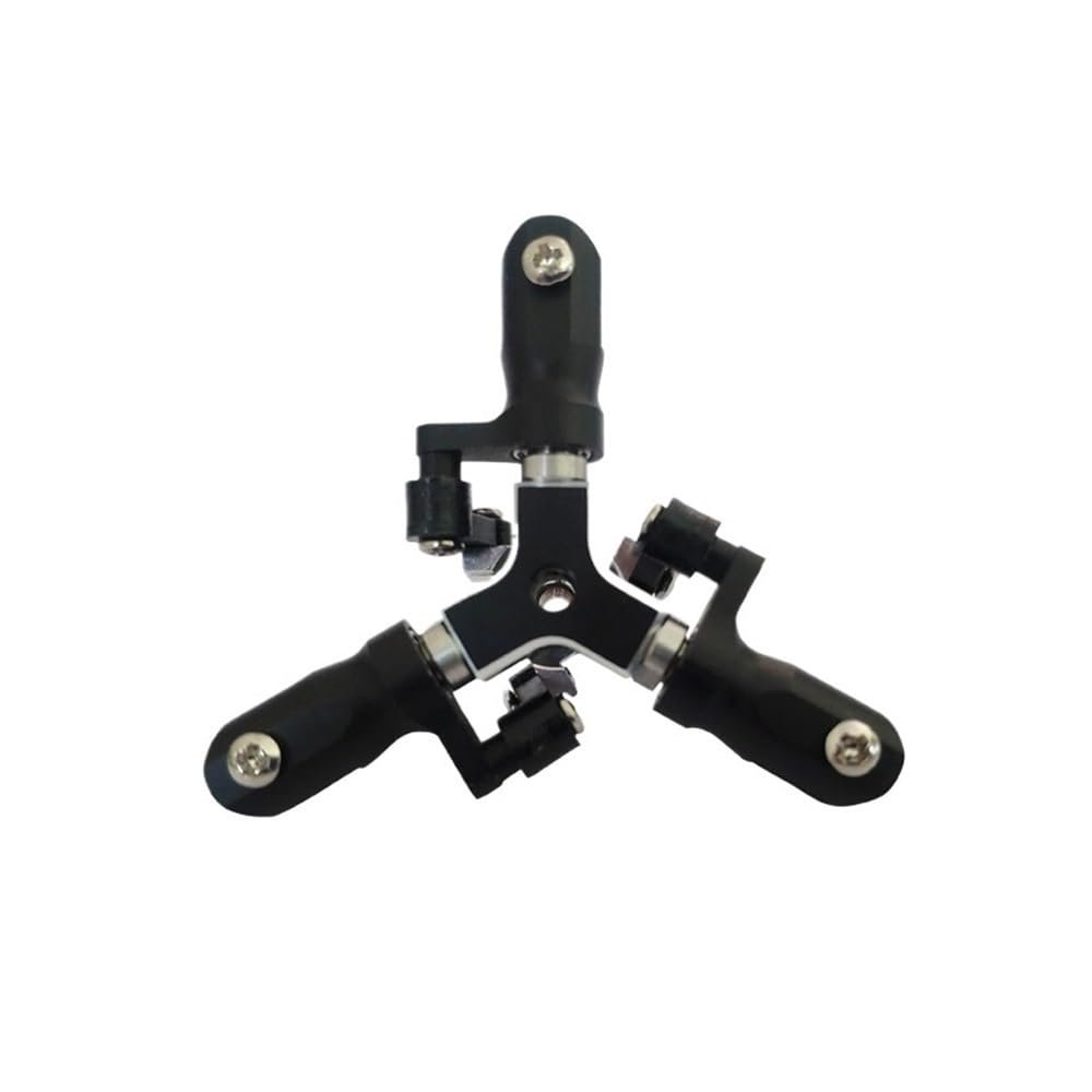 ScYWdLi Metal 3 4 Blade Tail Rotor Set Compatible with Trex450 450 Class Helicopter EC135 Bell206 Align450 Pro 450L 480 Heli(3 Blade Holder)