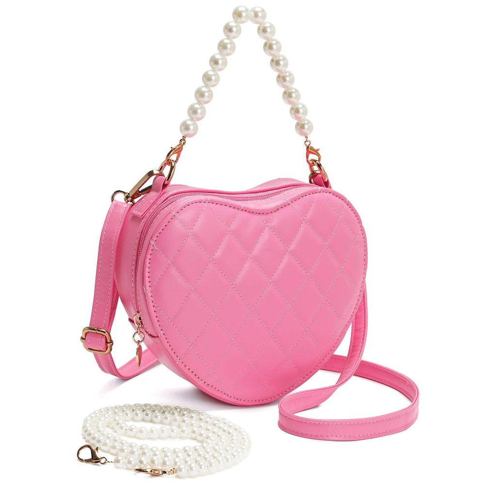 Noviko Heart Purse for Little Girls Crossbody Bag Toddler Purse Kids