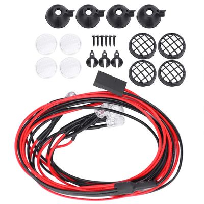 Acouto Universal LED Light with Lampshade for TRXAAXSTRX4/SCX10/D90 /10 RC Crawler Car, High Brightness & Design (Round)