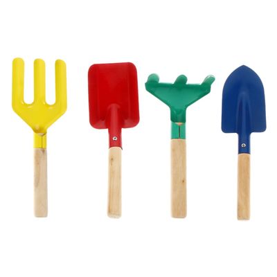 PERSELOSO 4pcs Kids Gardening Tools Set Colorful Shovel Rake and Trowel for Boys and Girls for Planting Activities Random Color