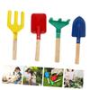 PERSELOSO 4pcs Kids Gardening Tools Set Colorful Shovel Rake and Trowel for Boys and Girls for Planting Activities Random Color view 2