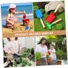 PERSELOSO 4pcs Kids Gardening Tools Set Colorful Shovel Rake and Trowel for Boys and Girls for Planting Activities Random Color view 3