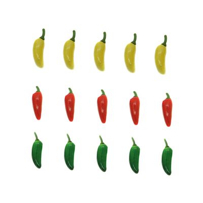 HEATSHAKING 60pcs Colorful Mini Vegetables Accessories Simulation Bubble Peppers for Play Education Random Colors for Fun Learning and Parent Interaction Random Color