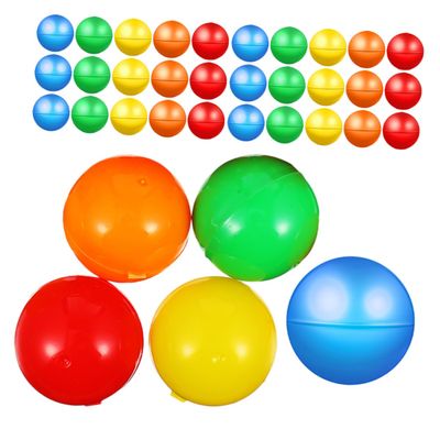 Milisten 100pcs Enhanced Engagement Raffle Balls Plastic Hollow Balls for Party Event Vending Machine