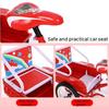 JIYIAN Foldable Kids Tricycle with Storage Bucket - High Carbon Steel 3-Wheel Baby Trike, Adjustable Padded Seat, Shock-Absorbing Fork - Stable Ride-On Toy W/Passenger Seat, Gift for Toddlers,Blue,Sty view 3